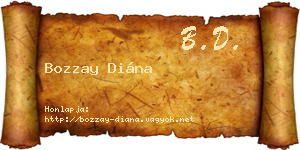 Bozzay Diána névjegykártya